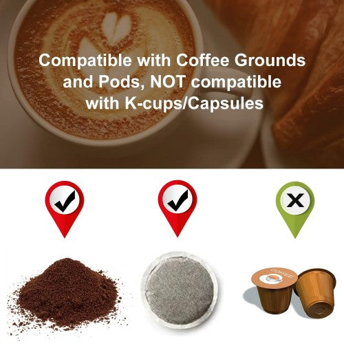 108 PCS BONSEN KITCHEN Single Serve Coffee Maker, 14oz Compact Coffee Machine with Auto Shut-Off, Reusable Filter for Ground Coffee, Home, Kitchen, Travel (Pallet) 108 PCS BONSEN KITCHEN Single Serve Coffee Maker, 14oz Compact Coffee Machine with Auto Shut-Off, Reusable Filter for Ground Coffee, Home, Kitchen, Travel (Pallet)